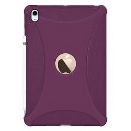 iPad Air 4 2020 Case with Pencil Holder, Shockproof Heavy Duty Case Lightweight Silicone Case for iPad Air 4 10.9 inch 2020 [Support 2nd Gen Pencil Wireless Charging] - Purple