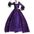 thumbnail image 3 of DJskiyers Women Victorian Dress Vintage Long Party Dress Flare Sleeve Rococo Masquerade Ball Gown Lace Patchwork Gothic Dress, 3 of 8