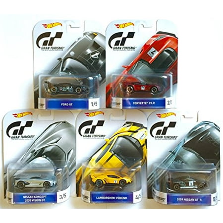 Hot Wheels Gran Turismo Retro Entertainment Set Of 5 Ford GT,Corvette