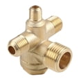 thumbnail image 2 of 14 16mm Air Compressor 4-Port Brass Male Threaded Check Valve Connector Tool, 2 of 5