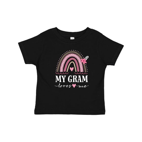 Inktastic My Gram Loves Me Rainbow Girls Baby T-Shirt