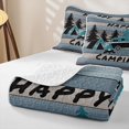 thumbnail image 4 of Erosebridal Teal RV Car Tent Twin Quilt Set, Rustic Farmhouse Twin Coverlet Set for Men and Women, 2-Piece, 4 of 7