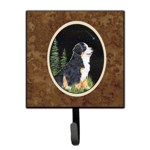 Carolines Treasures SS8468SH4 Starry Night Bernese Mountain Dog Leash or Key Holder 7Hx4.25W multicolor