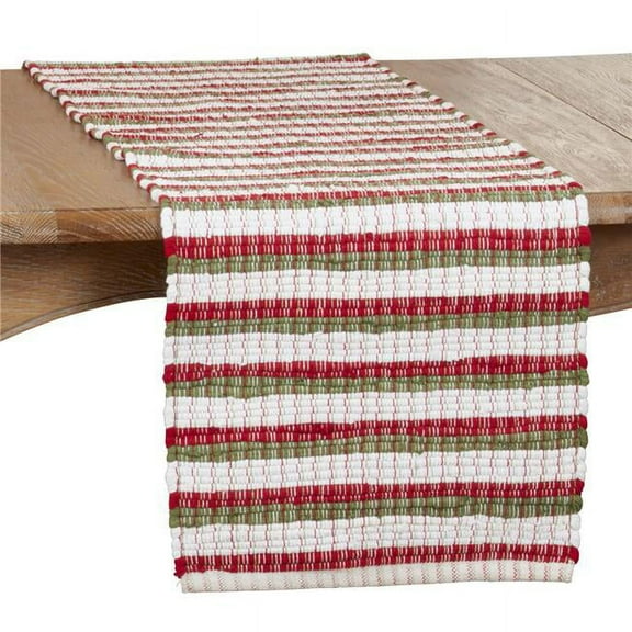 Saro Lifestyle Holiday Chindi Table Runner