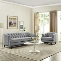 Modway Coast Living Room Set Set of 2 in Light Gray