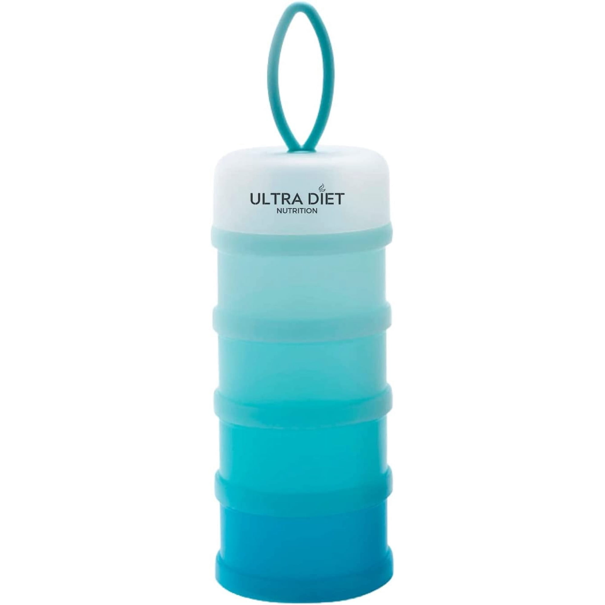 Ultra Diet Portion Control Container Set, Stackable and Detachable, Leak-Proof, Ideal for Weight Control or Storing Food, Snacks or Protein Powders, Bariatric Friendly, 6 Pieces Total