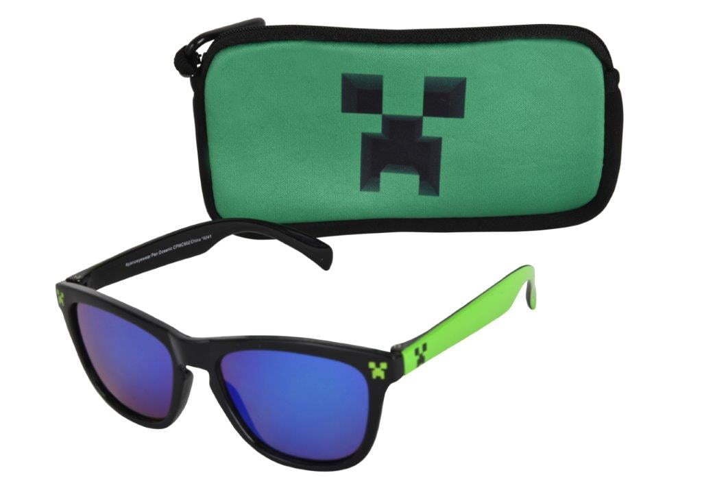 Minecraft Kids Sunglasses with Kids Glasses Case Protective Toddler Sunglasses