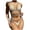 Beige, variant on Womens Swimsuits Summer Clearance Heart Swimwear Drawstring Bikini Adjustable Halter Bikini Top High Cut Bottom