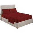 thumbnail image 4 of Luxury Bed Sheets Set - 800 Thread Count 100% Egyptian Cotton Sheets - 4 Piece Sheet Set Fits Mattress Upto 24 Inch Deep Pocket Sateen Weave for Soft Fitted Sheet - Burgundy Solid Full Size, 4 of 7