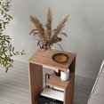 thumbnail image 3 of Tuhome Everet 25" High 3-Tier Side Table Pine - Black Wengue, 3 of 9