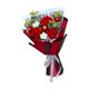 thumbnail image 1 of Guirnalda de flores artificiales tejidas a crochet, ramo de flores preservadas, regalo para esposa Rojo, 1 of 9
