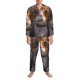 thumbnail image 3 of Fotbe Wide Eyed Cartoon Cats Pijama de Hombre con Estampado de Manga Larga, Conjunto de 2 Piezas, Ropa de Dormir Suave y Cómoda con Bolsillos-Small, 3 of 7