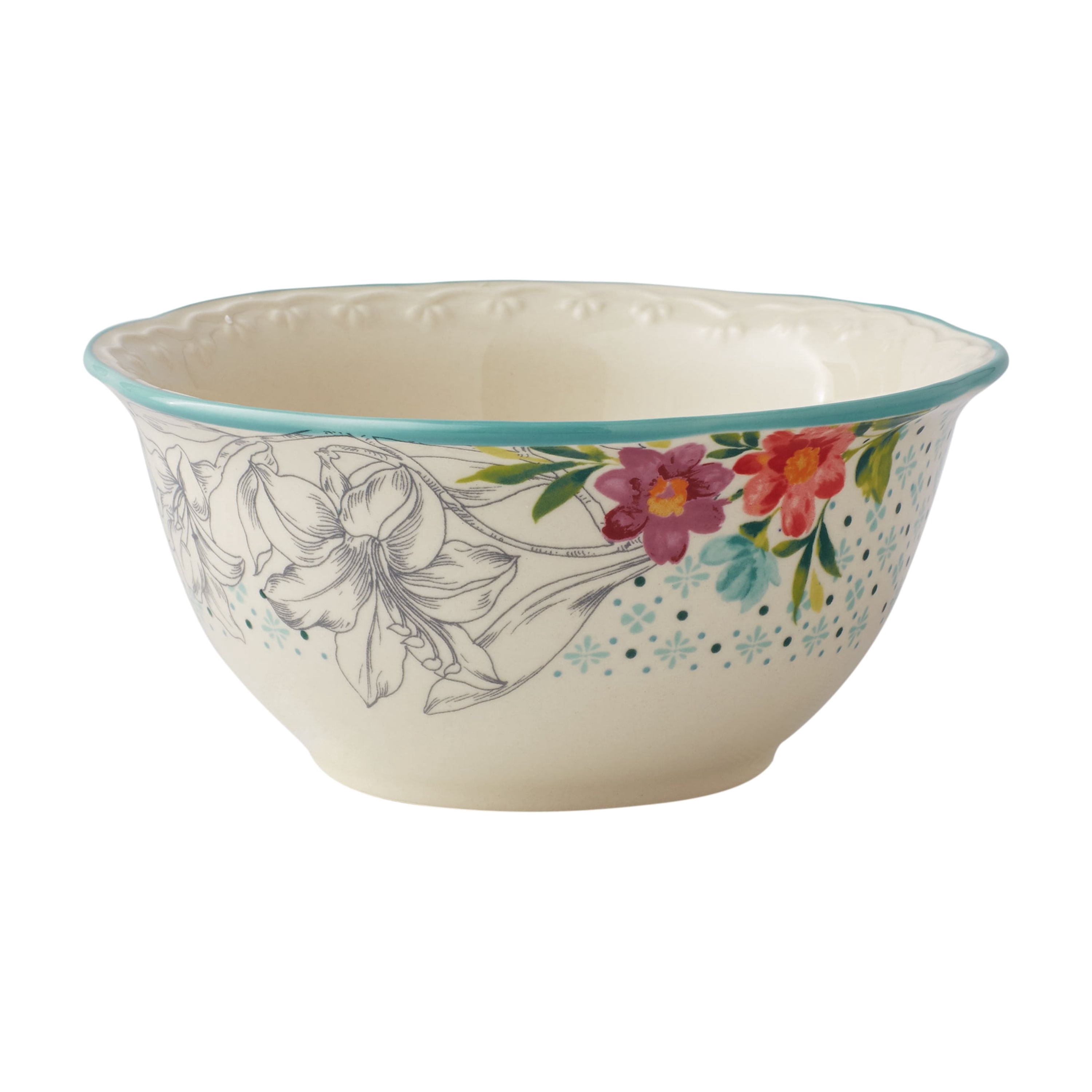 (2 pack) The Pioneer Woman Blooming Bouquet 12-Piece Dinnerware Set