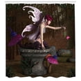 thumbnail image 3 of Ambesonne Tale Shower Curtain, Mythical Creature Forest, 69"Wx75"L, Multicolor, 3 of 3