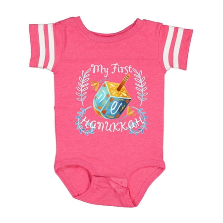 

Inktastic My 1st Hanukkah Dreidel and Laurels Gift Baby Boy or Baby Girl Bodysuit