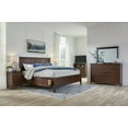 thumbnail image 6 of Bowery Hill Transitional Solid Wood Queen Panel Storage Bed in Cherry Brown, 6 of 9