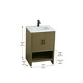 thumbnail image 2 of Elegant Kitchen and Bath Ira 24 Inch Single Bathroom Vanity In Chestnut Brown, 2 of 13