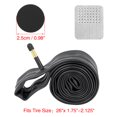 thumbnail image 3 of Unique Bargains Bicycle Inner Tube with Repair Tool 26" x 1.75"-2.125" 48mm American Type Valve Black Rubber, 3 of 6