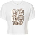 thumbnail image 3 of Marvel Guardians of the Galaxy - Groot Grid - Juniors Cropped Graphic T-Shirt, 3 of 5
