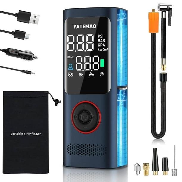 Compresor de aire portátil inflador de neumáticos YATEMAO 160 PSI 25000 mAh