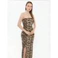 thumbnail image 3 of Animal Print Strapless Maxi Dress, 3 of 5