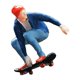 thumbnail image 3 of Figura en miniatura de niño patinador a escala 1:64, figura de diminuta, muñeco, accesorio, adorno de mesa de , juguete, modelo realista, 3 of 9