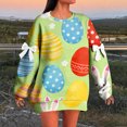 thumbnail image 2 of Womens Oversized Sweatshirt Easter Cute Fun Print Long Sleeve Comfort Casual Pullover Plus Size Sweatshirts for Women Mr3 3Xl, 2 of 5