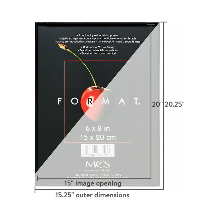 6x8 Black Picture Frame Mat With 2x4 Opening - Custom Mat Board