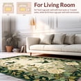 thumbnail image 2 of ODIKA 6'x9' Machine Washable Non-Slip Area Rug, Elegant Floral and Motifs with Art Nouveau Flourishes High Traffic Rug, Green, 278812, 2 of 7