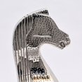 thumbnail image 2 of Expobazaar Decorative Chess Horse Sculpture | Hammered Nickel Finish | Elegant Table Accent | 5.5x5.5x14", 2 of 6
