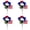 4PC A, variant on 4 Bunches Memorial Day Artificial Flowers,13in Red Blue White Cemetery Flower with Spikes and Flags,Patriotic Bouquet Decorations for Veterans Day 4th of July Independence Day Grave Home Decor
