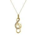 thumbnail image 3 of Treble Clef Minimalist Music Notation Charm 18K Gold Diamond Necklace 0.23 Carat Total Weight ( G , VS ), 3 of 4