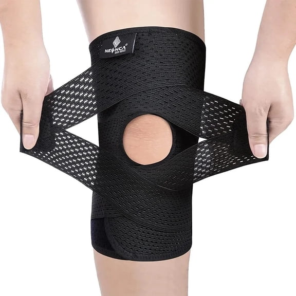 NEENCA Knee Brace Compression Support Sleeve with Air‑Mesh Fabric & Side Stabilizers for Men & Women, Joint Pain Relief Stabilizer for Meniscus Tear Arthritis Running Hiking Sports Recovery Protectiv