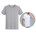 thumbnail image 3 of Camiseta lisa de cuello redondo Yuyangstore Gris M para hombre y mujer, 3 of 8