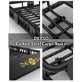thumbnail image 2 of Towallmark 46 x 36 Inch Roof Rack Basket, Cargo Carrier, SUV Roof Rack, 200LBS Capacity Heavy Duty Universal Rooftop Basket with Net for Trucks SUVs Vehicles Camping, 2 of 8