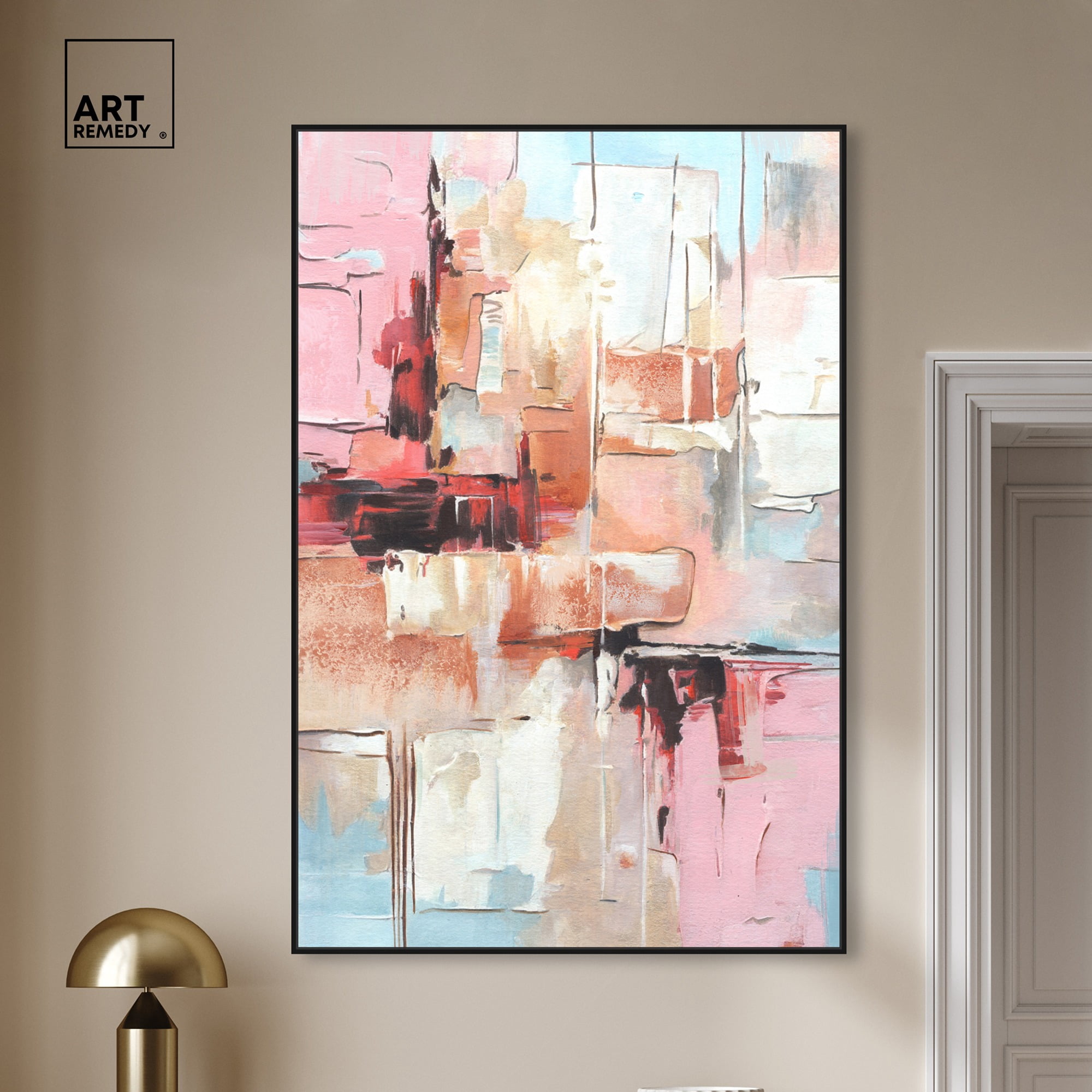 Sneaker Head Couple 13 in x 19 in Framed Painting Art Prints, by Wynwood Studio