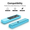 thumbnail image 5 of Fintie Case for Sony RMF-TX800U RMF-TX900U Voice Remote Control 2022, Honey Comb Lightweight Anti Slip Shockproof Silicone Protective Cover for Sony Ultra HD TV X80K X90K X95K Series, Sky Blue Glow, 5 of 9