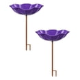 thumbnail image 1 of Hydrating 2pc Handmade Metal Flower Garden Stake With Bird Bath and Pollinator Water Station Bath For Garden Metal Water Feeder With Flower Design For Outdoor Yard Decor-C, 1 of 4