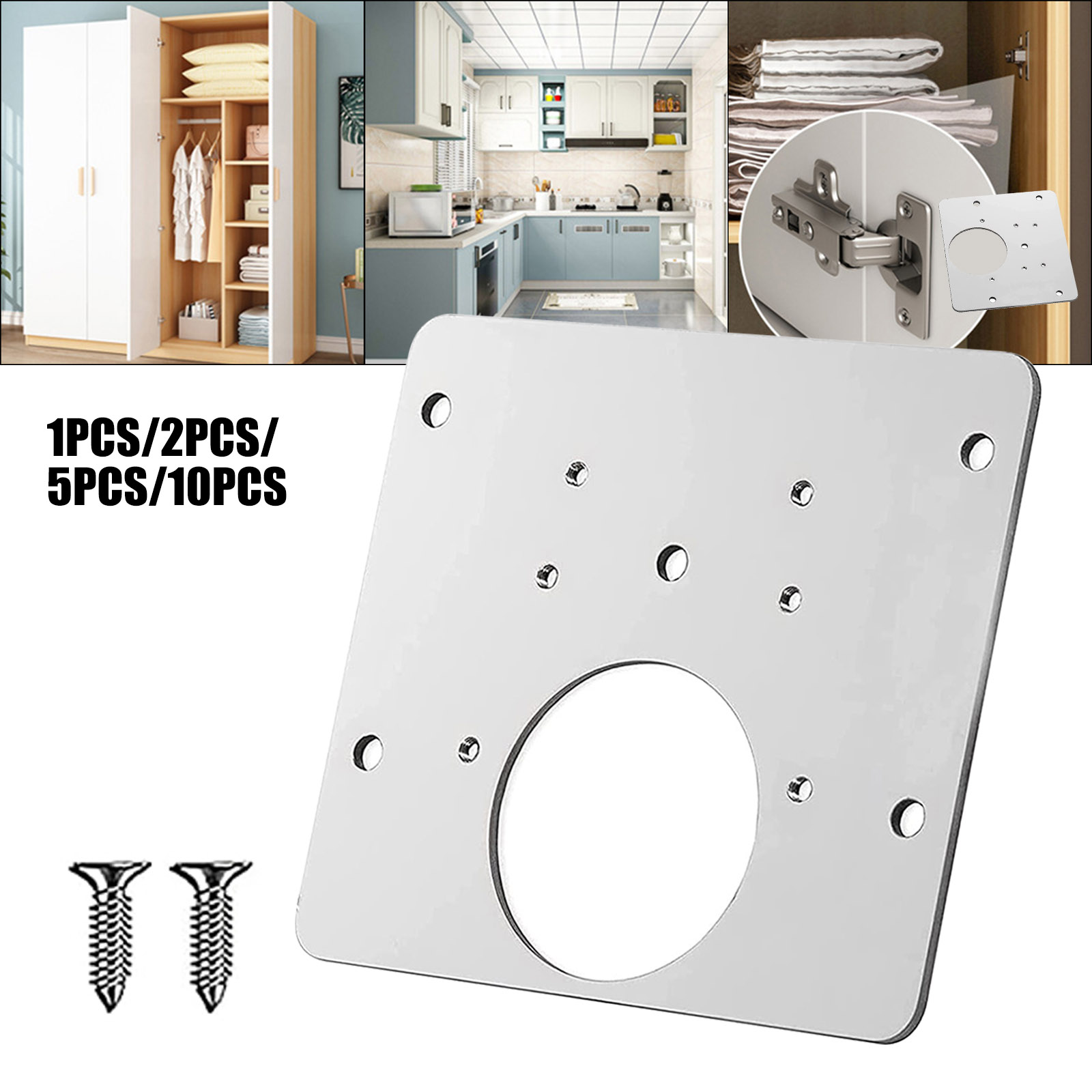 Fixing Brackets with Screws 4pcs Cabinet Hinge Repair Brackets Brace Brackets Flat Stainless Steel Universal Hinge Repair Plate with Hole for Kitchen Bathroom Window Cabinet Fixing Brackets with Screws 4pcs Cabinet Hinge Repair Brackets Brace Brackets Flat Stainless Steel Universal Hinge Repair Plate with Hole for Kitchen Bathroom Window Cabinet