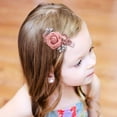 thumbnail image 3 of Juego de 3 pinzas para el pelo con flores, accesorios para el pelo con lazos florales, 3 of 5