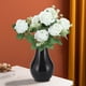 thumbnail image 4 of Ramo de rosas simuladas de color blanco, mini ramo, flores artificiales para decoración del hogar, 4 of 7