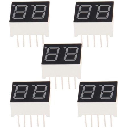 Othmro 5pcs Common Cathode Display Digital Tube 2 Bit 7 Segment Black ...