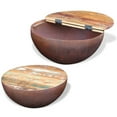 thumbnail image 5 of vidaXL Two Piece Bowl Shaped Coffee Table Set Solid Reclaimed Wood, 5 of 5