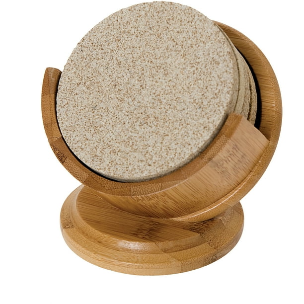 Thirstystone Pedestal Drink Coaster Holder, Bamboo