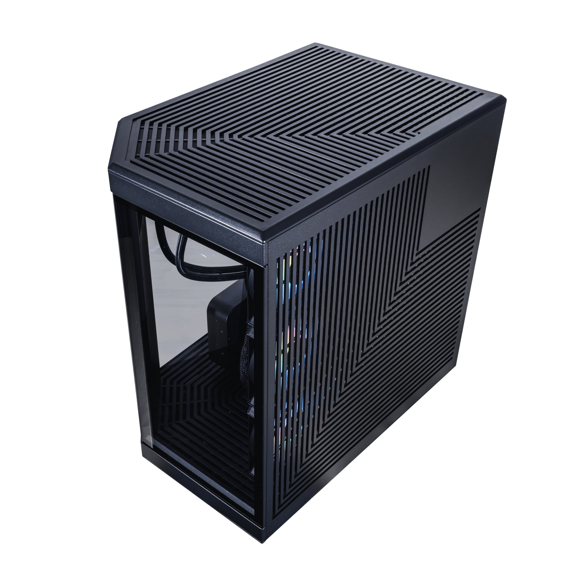 Velztorm LCD Black Praetix Custom Built Gaming Desktop PC (Intel i9-14900K, GeForce RTX 5070 Ti, 32GB DDR5, 2TB PCIe SSD, RGB Fans, 360mm AIO, 1000W PSU, WiFi 6E, Bluetooth 5.2, RJ-45, Win 11 Home)