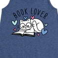 thumbnail image 3 of Instant Message - Book Lover Cat - Toddler and Youth Girls A-line Dress, 3 of 6