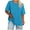 Blue-A, variant on Aofany Womens Plus Size T-shirt Women's Fashion Casual Gradient V-neck Short Sleeve Loose Tops