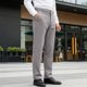 thumbnail image 5 of Ceisia Men's Solid Color Slim Straight Leg Wool-Like Dress Pants for Business Commute Gray L Gifts, 5 of 9