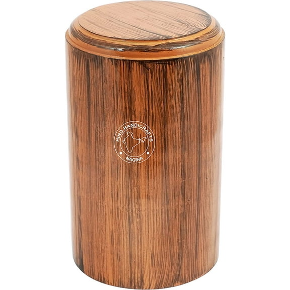 Round Wooden Engraved Urns for Human Ashes Adult - Wooden Box Rosewood Cremation Urns for Ashes - Burial Urns - Funeral Urns Large (200 Cubic Inches, Brown)