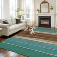 thumbnail image 2 of Non-Slip Rug Pad Rugs Rustic Green Teal Brown Wooden Rectangle Area Rugs 9x12Ft Soft Carpet Pads for Living Room Kids Room, Farm Vintage Wood Plank, 2 of 9